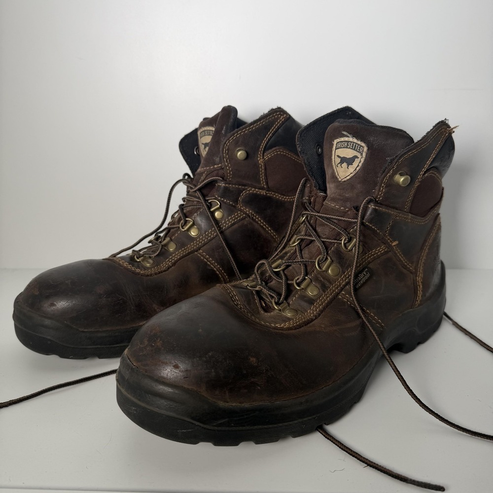 Irish Setter Boots Mens 11 Brown Leather 83618 Ankle Work EH Safety Toe